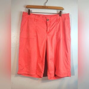Tailored Knee-Length Shorts.Lane BRYANT brand. Size 14/16 For women. Coral coral